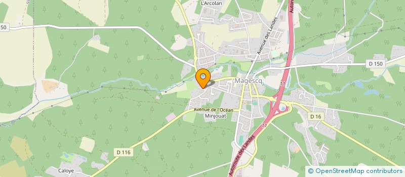 localisation de l'entreprise MONSIEUR HUBERT RUIZ  MAGESCQ