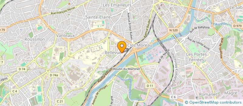 localisation de l'entreprise MONSIEUR HUBERT SABATIER à LIMOGES