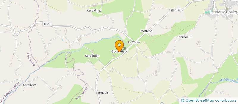 localisation de l'entreprise MONSIEUR HUBERT SANGAN à LE VIEUX-BOURG