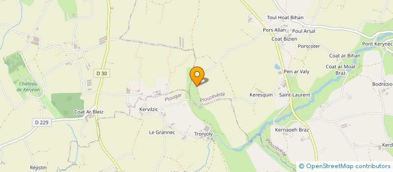 localisation de l'entreprise MONSIEUR HUBERT SIOHAN  PLOUZEVEDE