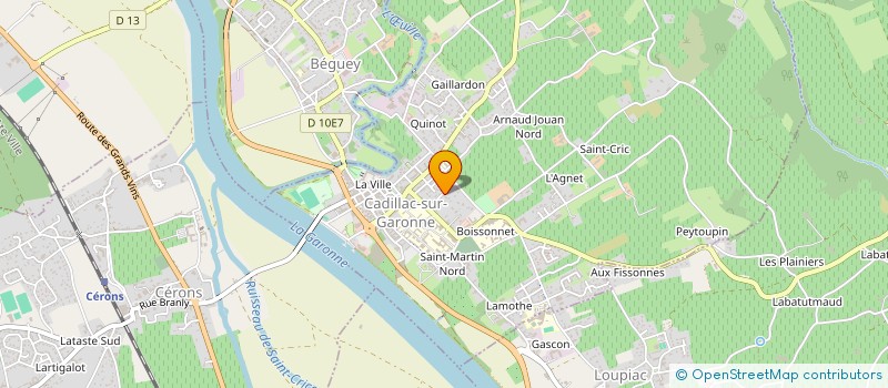 localisation de l'entreprise MONSIEUR HUBERT STANDLEY  CADILLAC-SUR-GARONNE