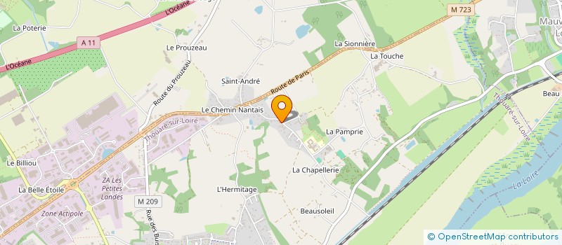 localisation de l'entreprise MONSIEUR HUBERT THOBY à THOUARE-SUR-LOIRE
