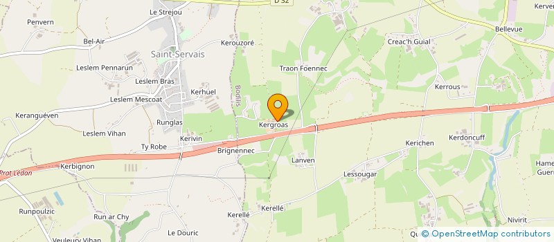 localisation de l'entreprise MONSIEUR HUBERT TIGREAT  BODILIS