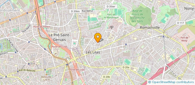 localisation de l'entreprise MONSIEUR HUBERT TOUITOU  LES LILAS