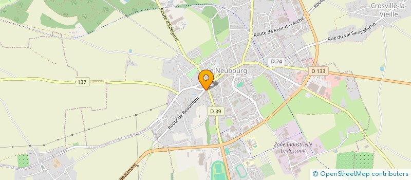 localisation de l'entreprise MONSIEUR HUBERT TOUZE  LE NEUBOURG