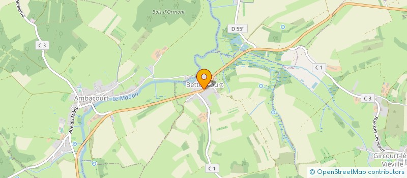 localisation de l'entreprise MONSIEUR HUBERT ZAMARON  BETTONCOURT