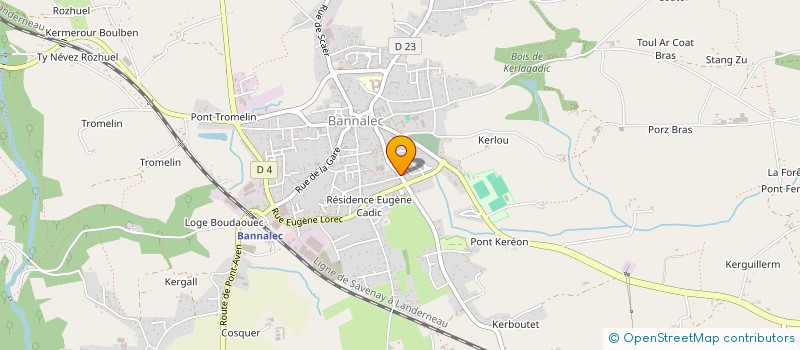 localisation de l'entreprise MONSIEUR HUGO AUBAGUE  BANNALEC