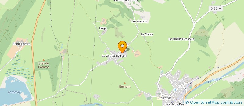 localisation de l'entreprise MONSIEUR HUGO AUBRY  ARCON