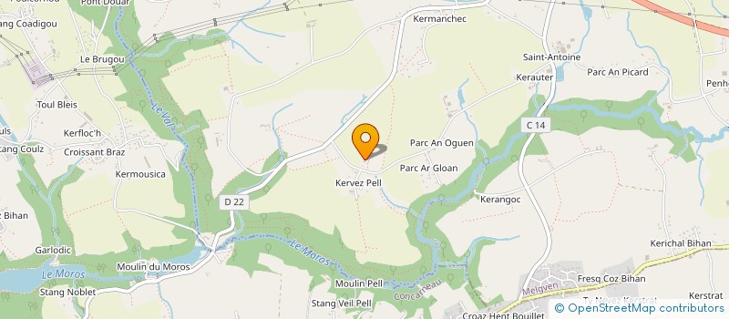 localisation de l'entreprise MONSIEUR HUGO BACCIALONE  MELGVEN