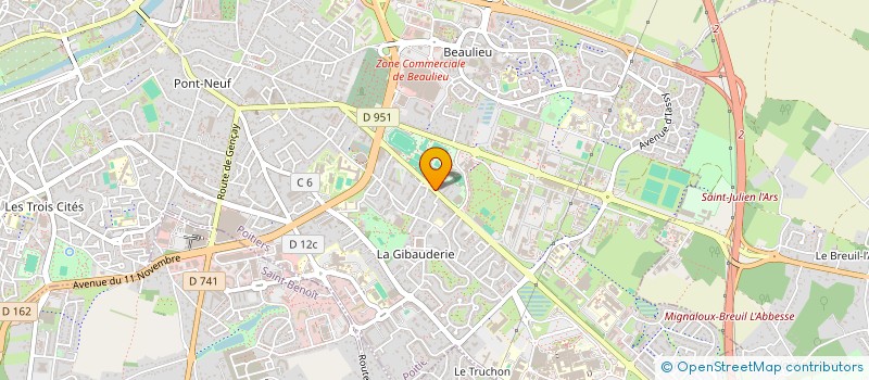 localisation de l'entreprise MONSIEUR HUGO BAUDET  POITIERS