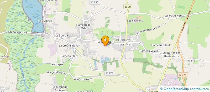 localisation de l'entreprise MONSIEUR HUGO BEAUSIRE  BRICQUEVILLE-SUR-MER