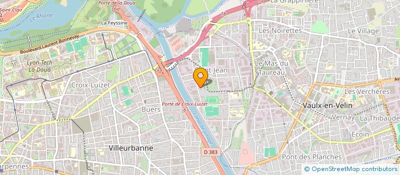 localisation de l'entreprise MONSIEUR HUGO BENOIT-JANNIN  VILLEURBANNE