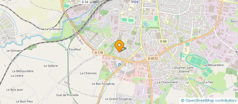 localisation de l'entreprise MONSIEUR HUGO BERNARD-HERVE  VITRE