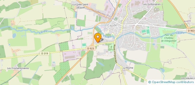 localisation de l'entreprise MONSIEUR HUGO BRECHETEAU  CANDE