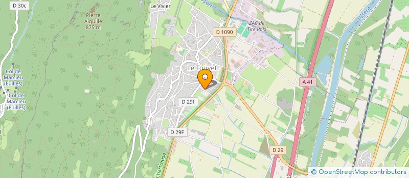 localisation de l'entreprise MONSIEUR HUGO BRIAND à LE TOUVET