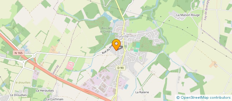 localisation de l'entreprise MONSIEUR HUGO BRIARD  MALVILLE