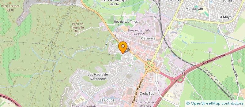 localisation de l'entreprise MONSIEUR HUGO BRIATTE  NARBONNE