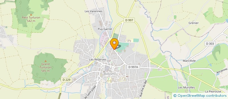 localisation de l'entreprise MONSIEUR HUGO BRUN à BILLOM