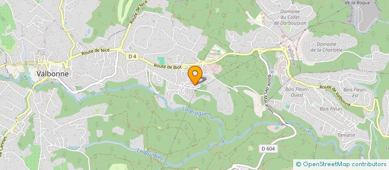 localisation de l'entreprise MONSIEUR HUGO BRUNA  VALBONNE