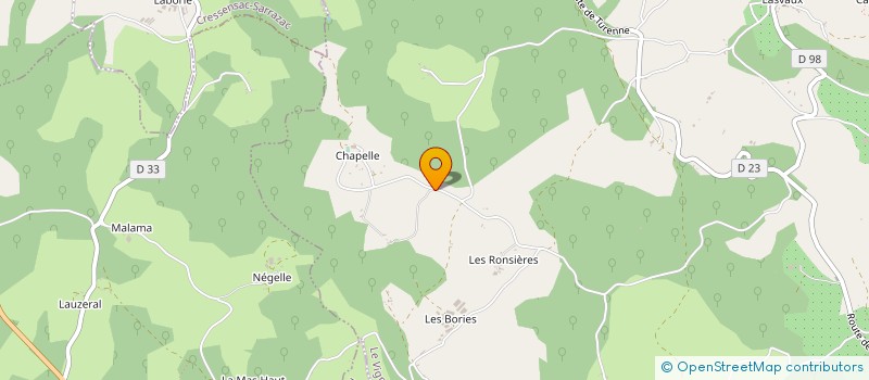 localisation de l'entreprise MONSIEUR HUGO CHAMPMARTIN  CARENNAC