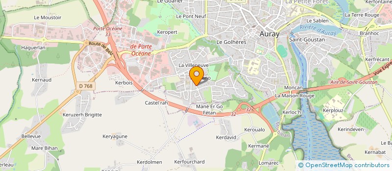 localisation de l'entreprise MONSIEUR HUGO CHARPENTIER à AURAY