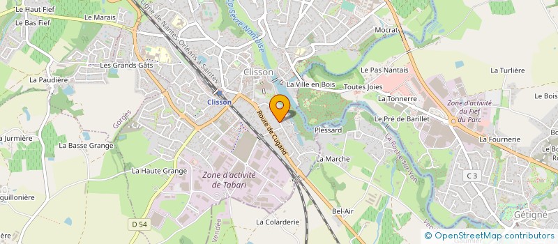 localisation de l'entreprise MONSIEUR HUGO CHASTANET à CLISSON