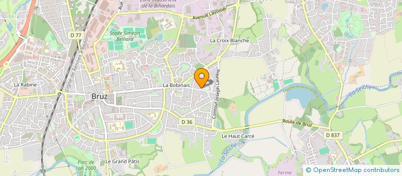 localisation de l'entreprise MONSIEUR HUGO CORMIER  BRUZ