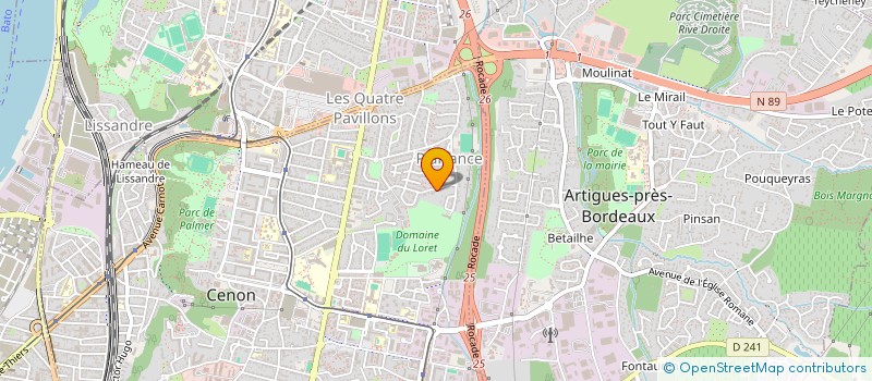 localisation de l'entreprise MONSIEUR HUGO CREPIEUX à CENON