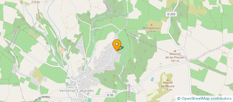 localisation de l'entreprise MONSIEUR HUGO CUXAC  VENTENAC-CABARDES