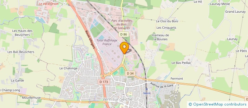 localisation de l'entreprise MONSIEUR HUGO DEBOISE  VERN-SUR-SEICHE