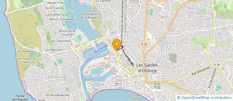 localisation de l'entreprise MONSIEUR HUGO DEFAY  LES SABLES-D'OLONNE