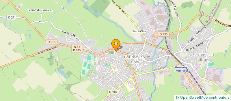 localisation de l'entreprise MONSIEUR HUGO DELAHOCHE  GOURNAY-EN-BRAY