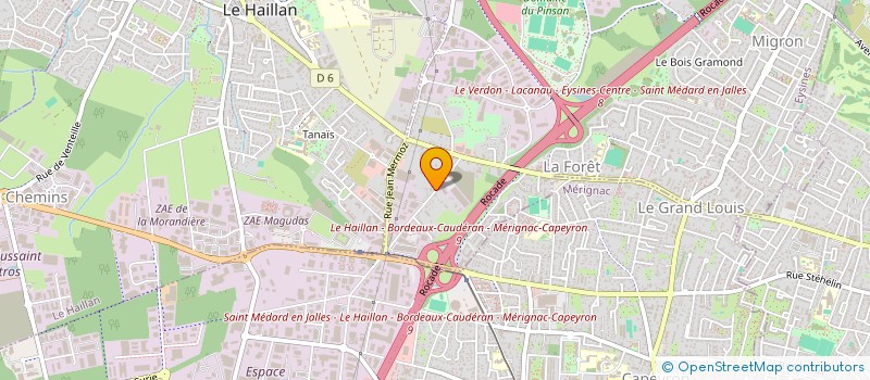 localisation de l'entreprise MONSIEUR HUGO DELUGIN à EYSINES