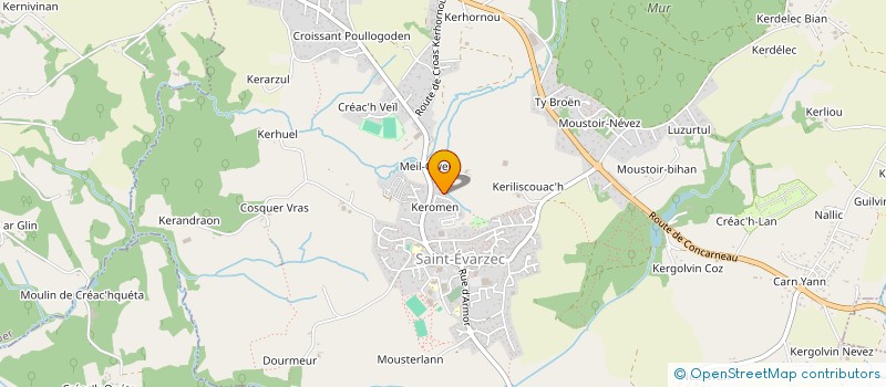 localisation de l'entreprise MONSIEUR HUGO DHERVE  SAINT-EVARZEC