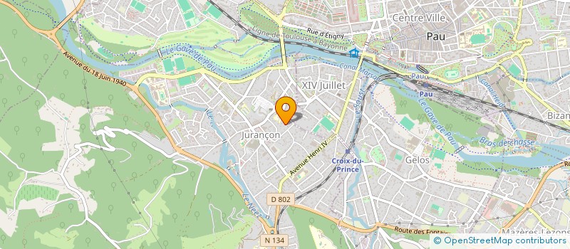 localisation de l'entreprise MONSIEUR HUGO DIAS RIBEIRO  JURANCON