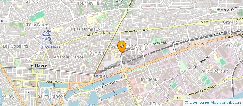 localisation de l'entreprise MONSIEUR HUGO FERCOQ  LE HAVRE