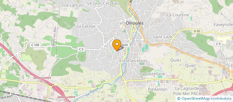 localisation de l'entreprise MONSIEUR HUGO FERRETTI à OLLIOULES