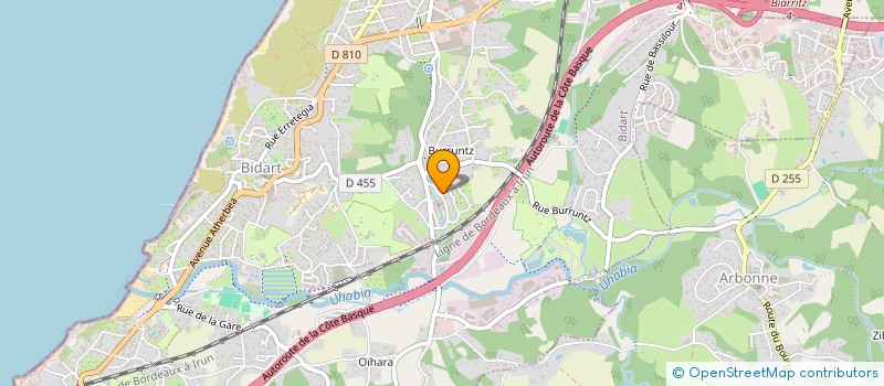 localisation de l'entreprise MONSIEUR HUGO FESSIER  BIDART