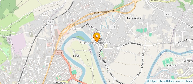 localisation de l'entreprise MONSIEUR HUGO FORTIN  LESCURE-D'ALBIGEOIS