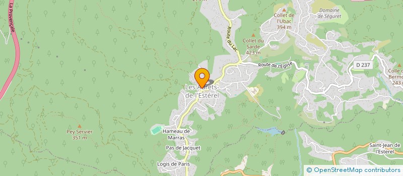 localisation de l'entreprise MONSIEUR HUGO FRIOUI  LES ADRETS-DE-L'ESTEREL