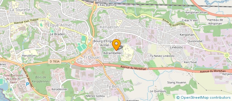 localisation de l'entreprise MONSIEUR HUGO GALERME  QUIMPER