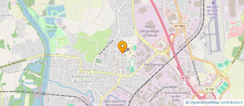 localisation de l'entreprise MONSIEUR HUGO GALLET  ANDREZIEUX-BOUTHEON