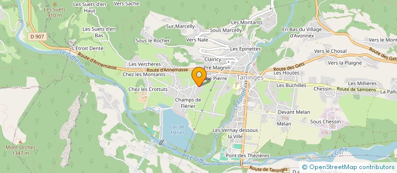 localisation de l'entreprise MONSIEUR HUGO GIROUD  TANINGES