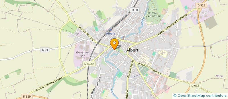 localisation de l'entreprise MONSIEUR HUGO HENNEQUIN  ALBERT