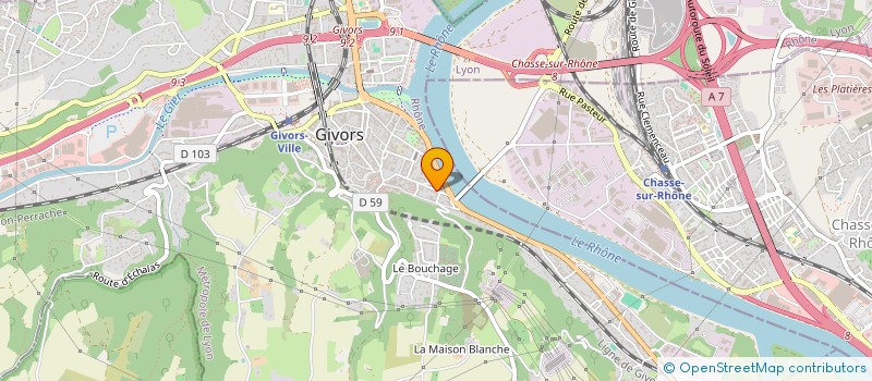 localisation de l'entreprise MONSIEUR HUGO HERNANDEZ  GIVORS