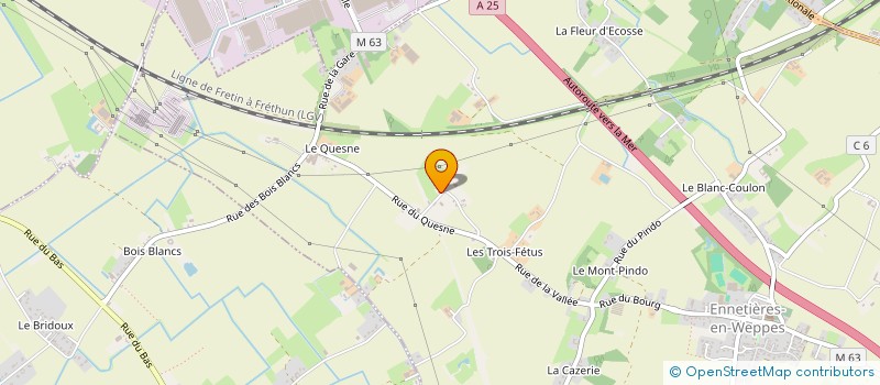 localisation de l'entreprise MONSIEUR HUGO HUGO COURCHELLE  ENNETIERES-EN-WEPPES