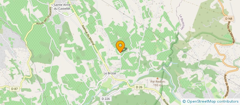 localisation de l'entreprise MONSIEUR HUGO HUSSIE  LE CASTELLET