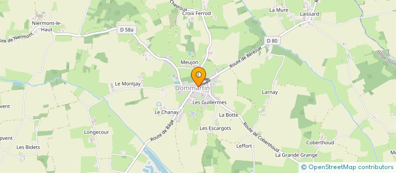 localisation de l'entreprise MONSIEUR HUGO IRMEL à BAGE-DOMMARTIN