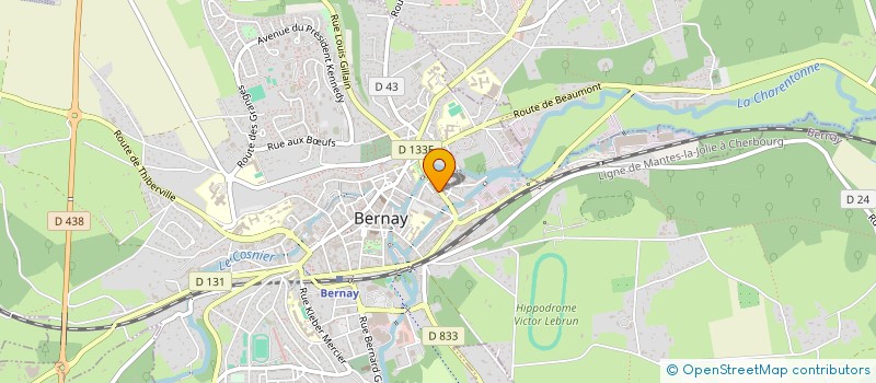 localisation de l'entreprise MONSIEUR HUGO JACQUINEZ  BERNAY