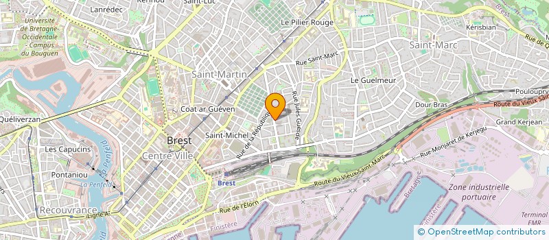 localisation de l'entreprise MONSIEUR HUGO JEANNOT à BREST